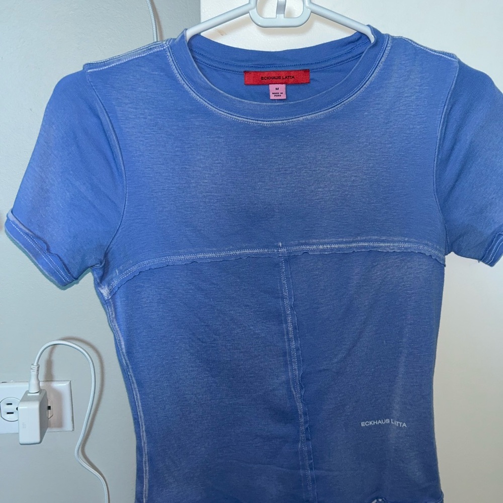 Blue Short Sleeve Top